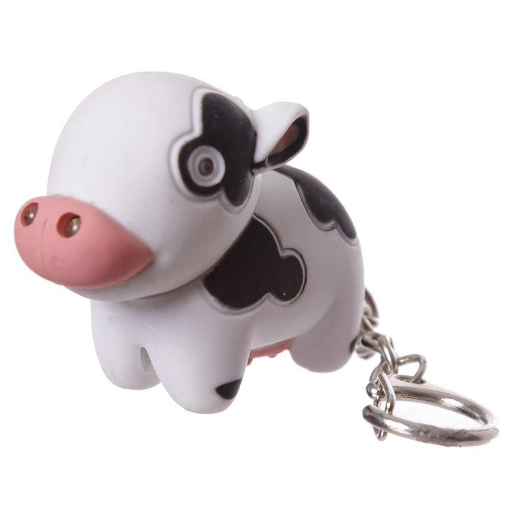 Little Cow Keyring | LED Torch &amp; Mooing Sound | Mini Gift | Cracker Filler