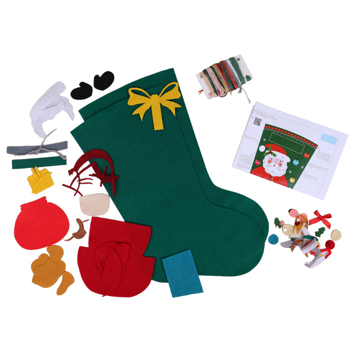 Father Christmas Felt Stocking | Sewing Kit | 46cm Long