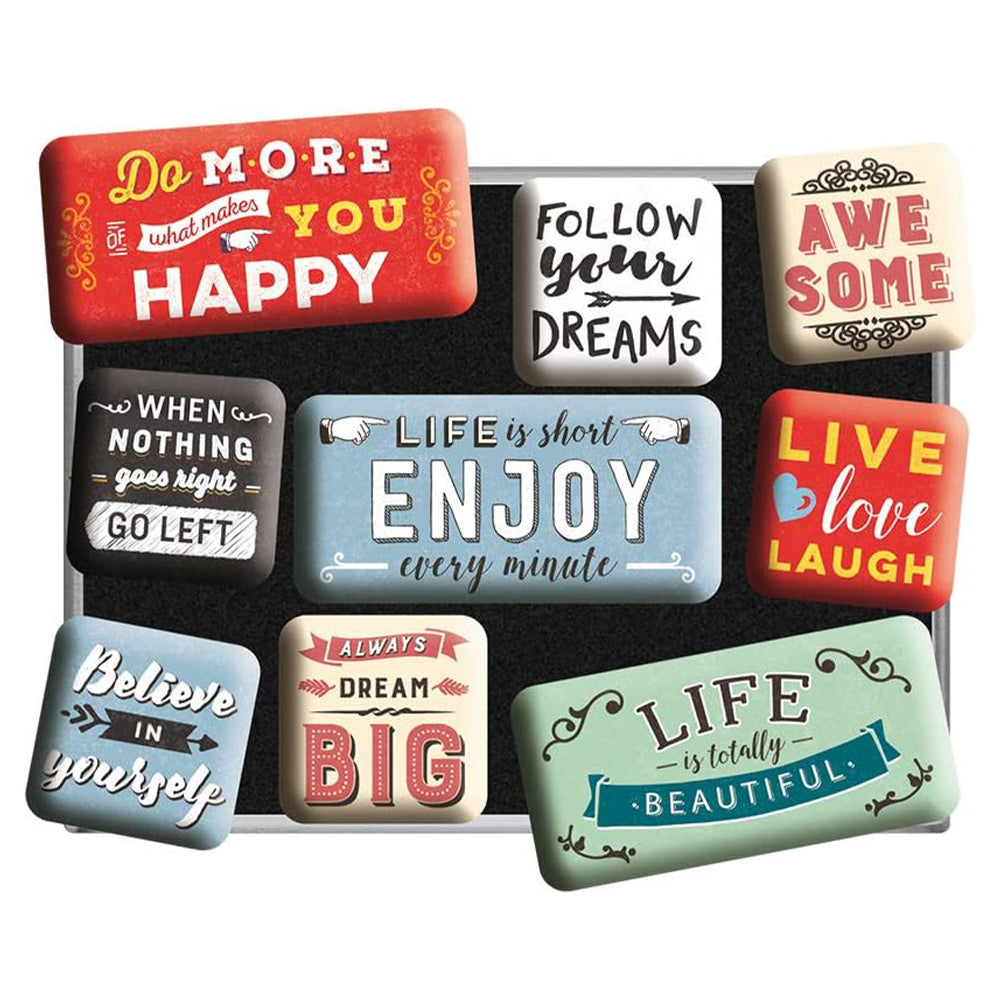 Enjoy Life | Mini Wellbeing Magnets | Gift or Split as 6 Cracker Fillers
