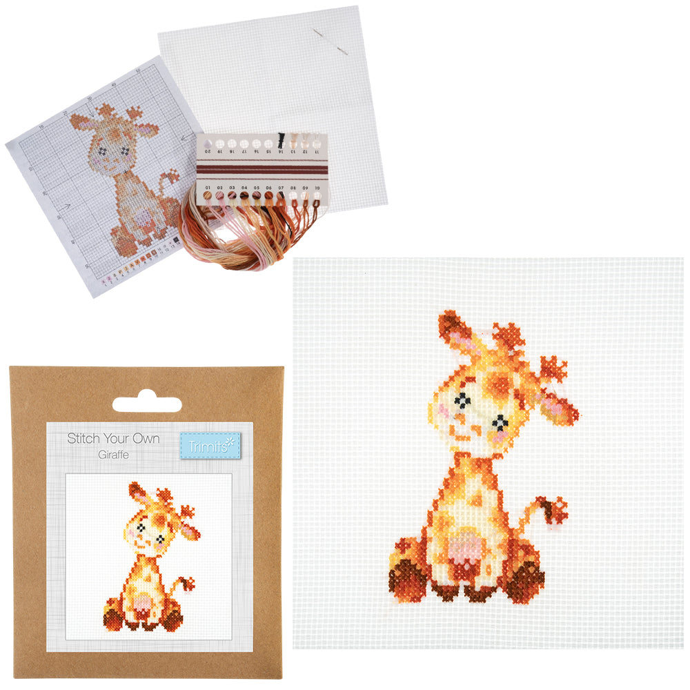 Baby Giraffe | Mini Counted Cross Stitch Kit | 13cm