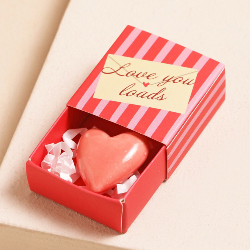 Love You Loads | Mini Matchbox & Heart Token | Little Gift | Cracker Filler