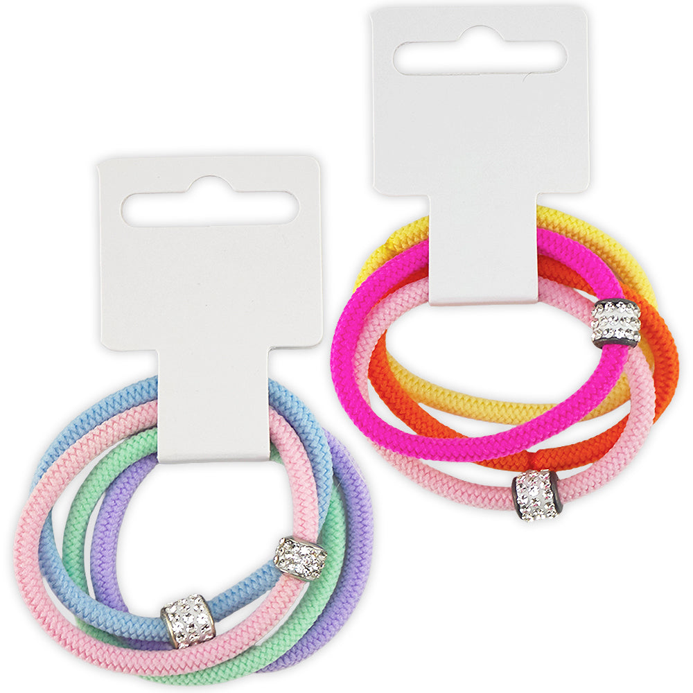 Diamante Hair Elastics | Set of Four | Little Gift | Cracker Filler