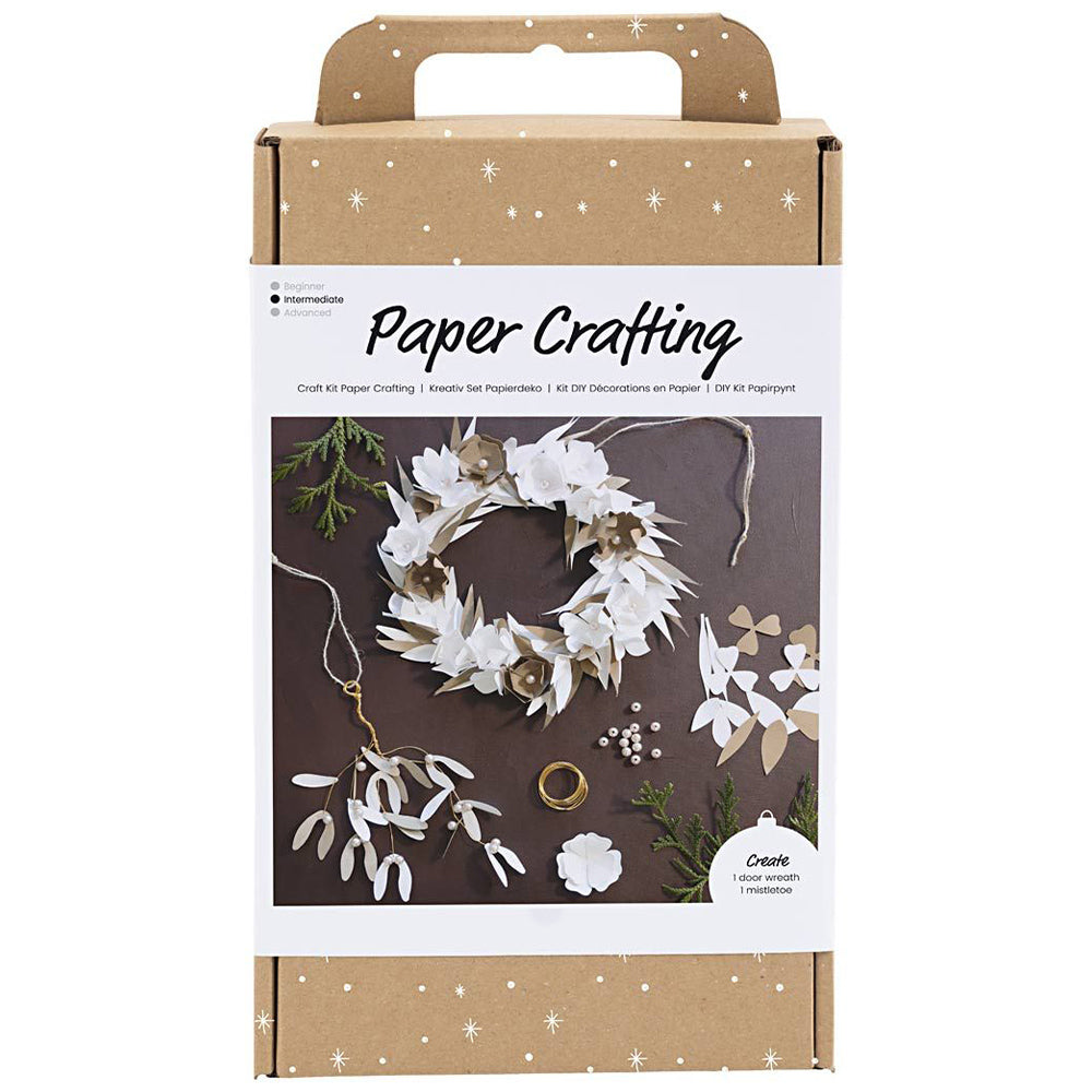 Botanical Christmas | Paper Craft Kit for Adults | Door Wreath &amp; Hanger