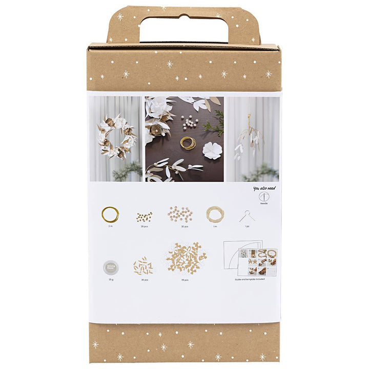 Botanical Christmas | Paper Craft Kit for Adults | Door Wreath &amp; Hanger