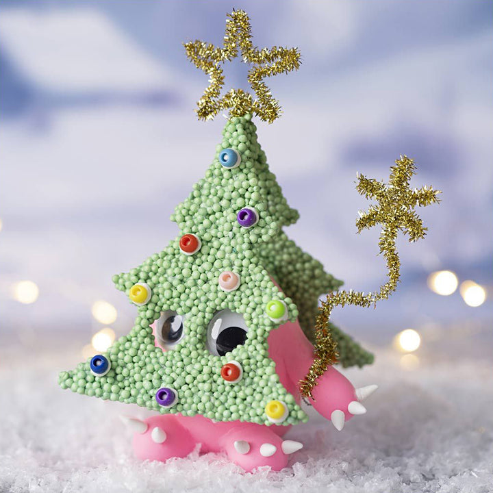 Pink Christmas Tree Monster | Kids Complete Modelling Craft Kit | Makes 1