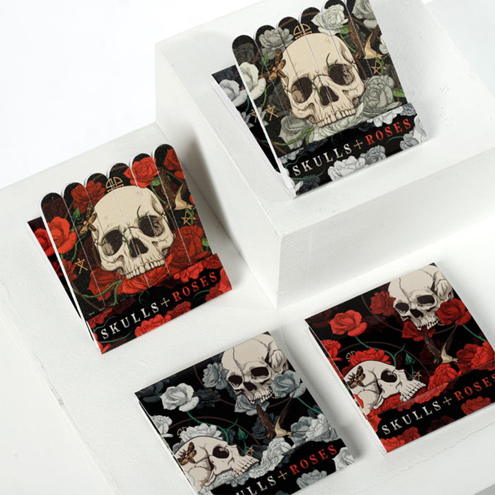 Gothic Skulls & Roses | Matchbox Style Nail Files | Single | Cracker Filler Gift