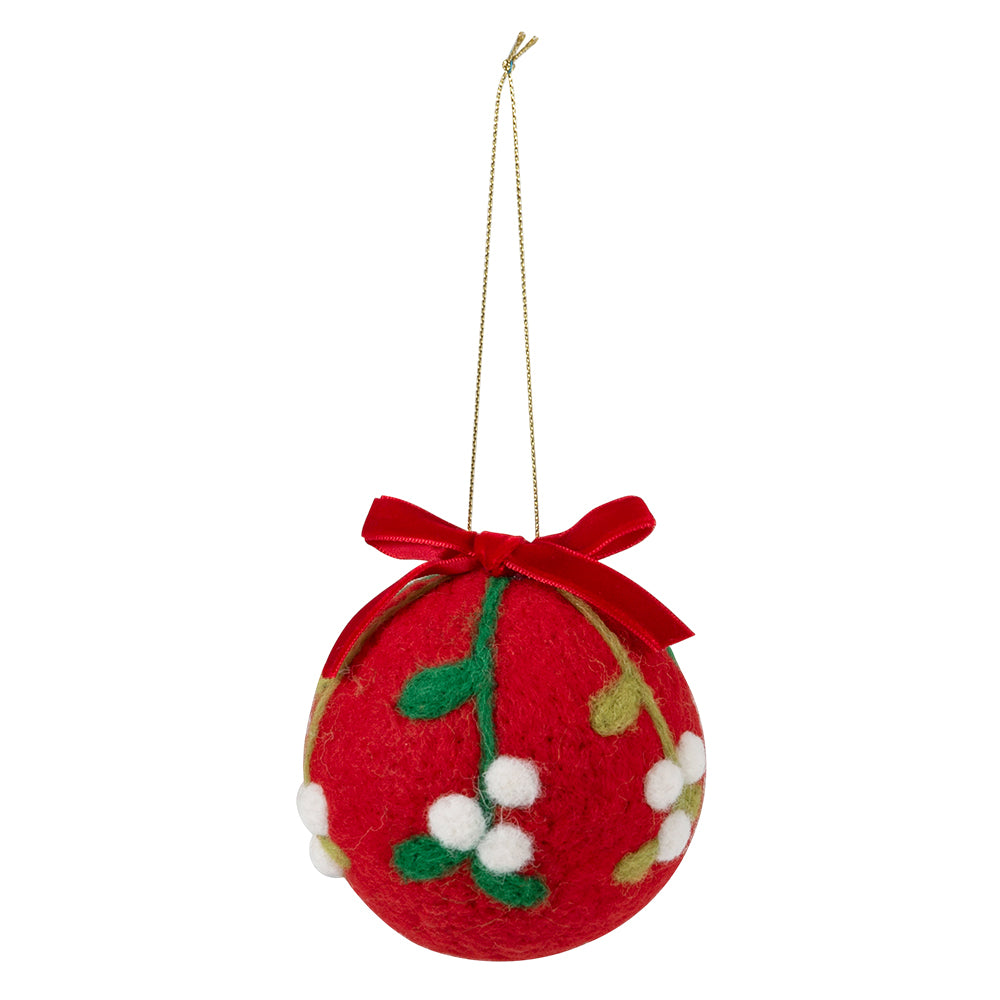 Christmas Mistletoe Bauble | Needle Felting Complete Craft Kit