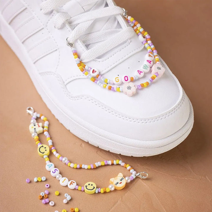 Beaded Trainer Charms | Mini Jewellery Craft Kit for Kids | Makes 2