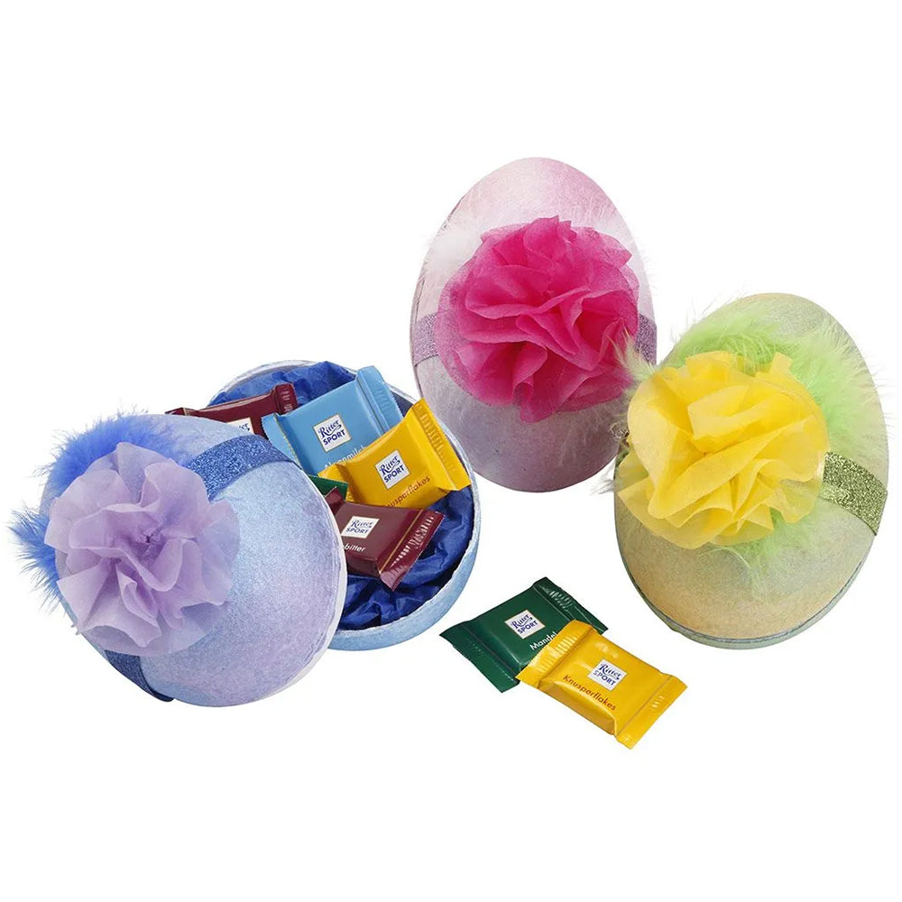 Three Opening Fillable Paper Mache Eggs to Decorate | Two Part | 12,15 &amp; 18cm