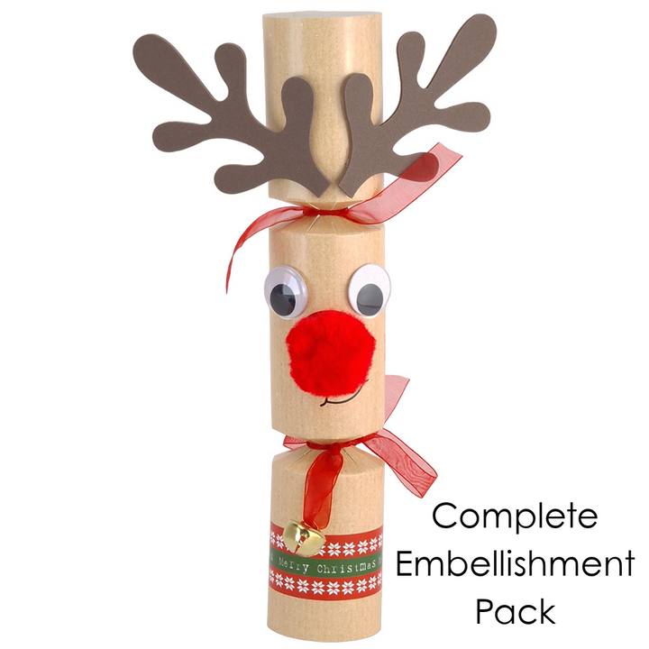 Build Your Own | 6 Standy Uppy Rudolph Christmas Crackers | Craft Kit