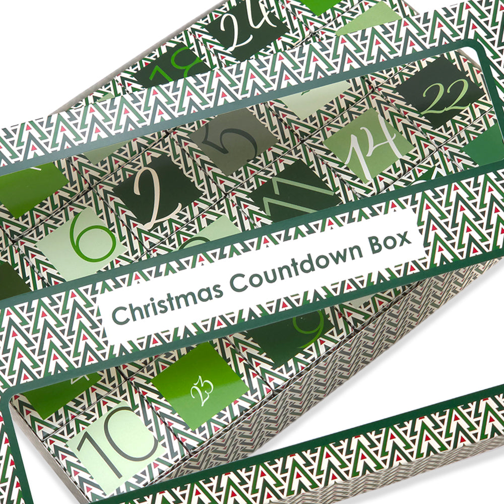 Advent Calendar Making Kit | 24 Cube Boxes &amp; Outer Box | Geometric Christmas