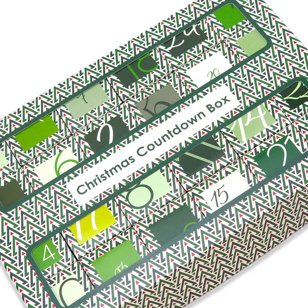Advent Calendar Making Kit | 24 Cube Boxes &amp; Outer Box | Geometric Christmas