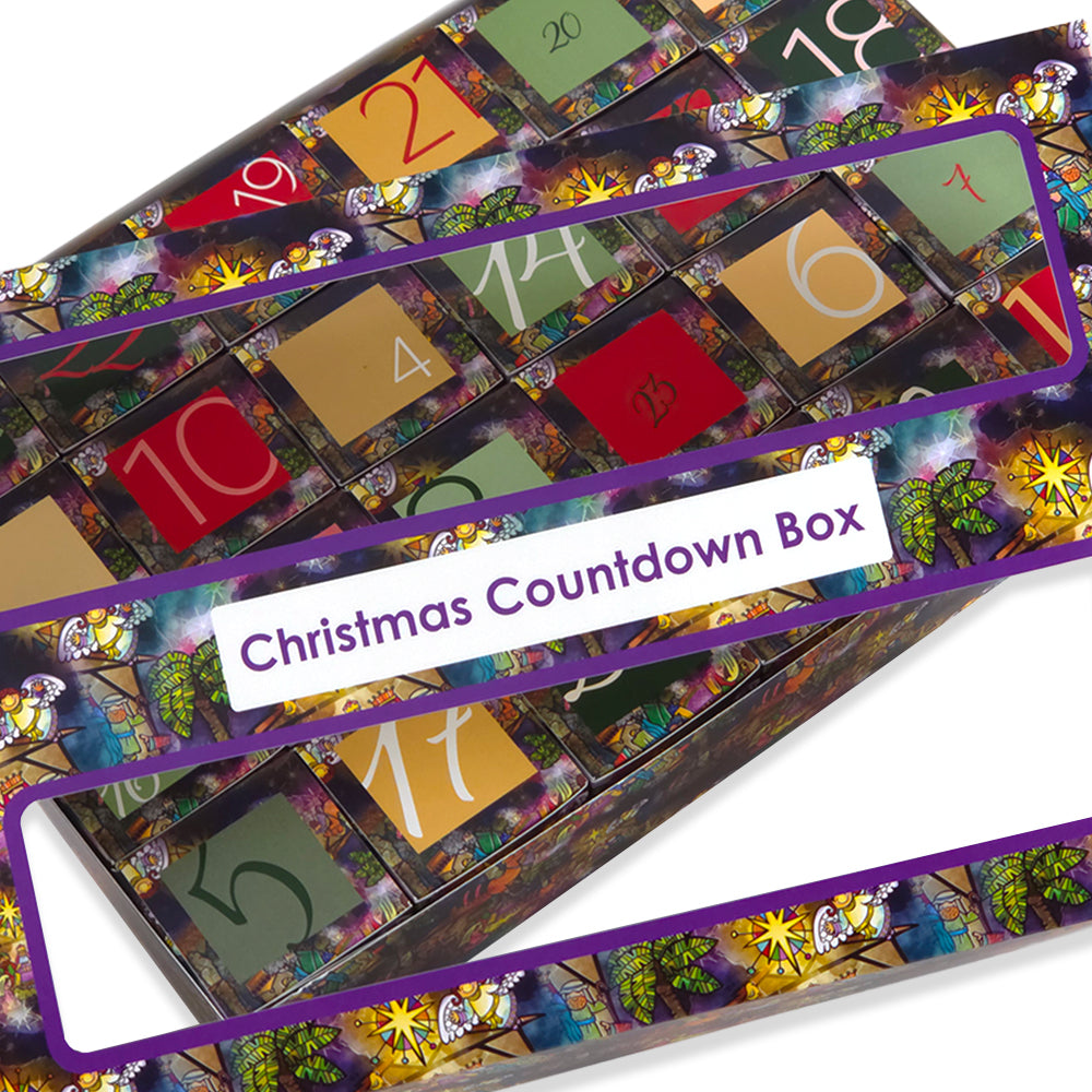 Advent Calendar Making Kit | 24 Cube Boxes &amp; Outer Box | Kids Nativity