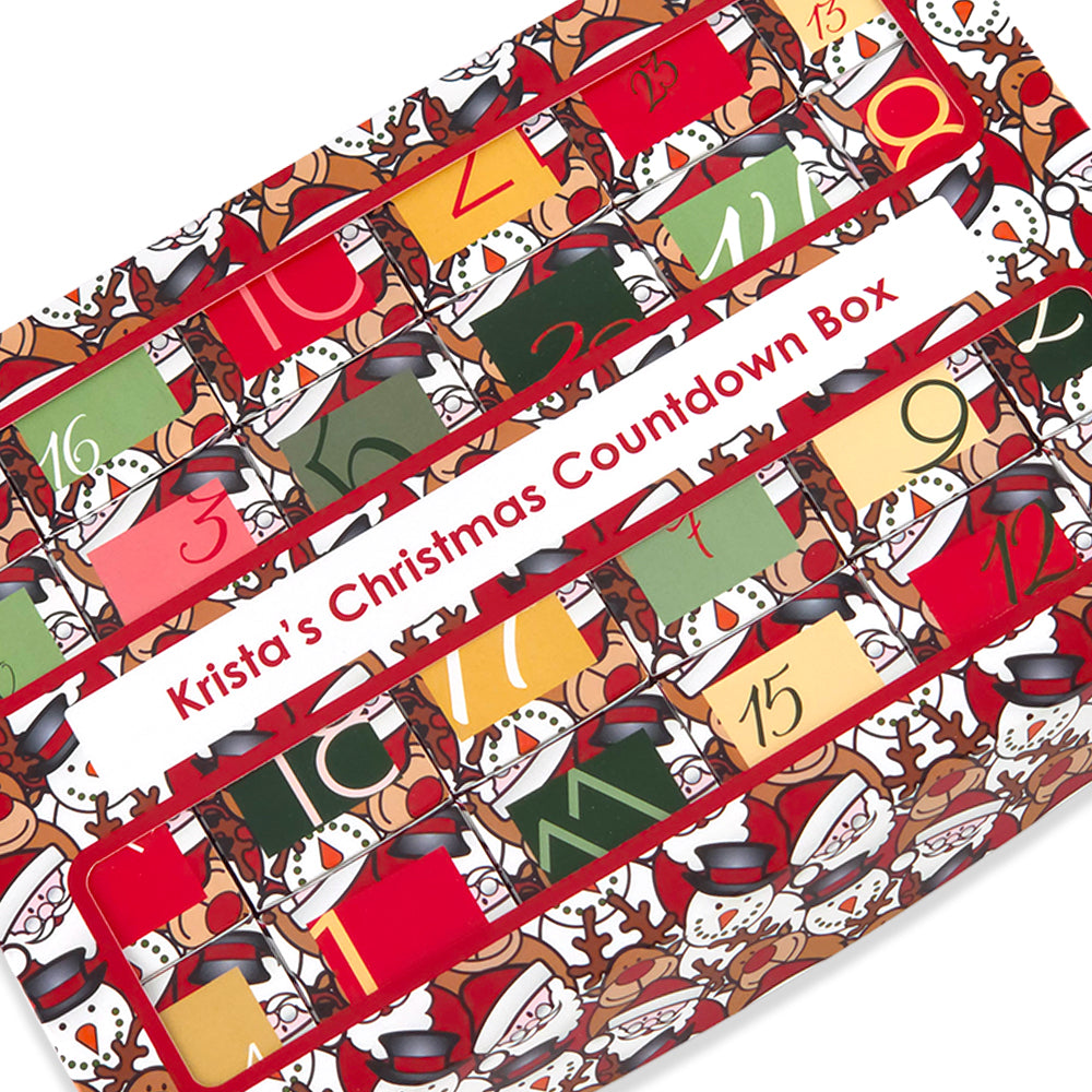 Personalised Advent Calendar Kit | 24 Cubes &amp; Outer Box | Christmas Character