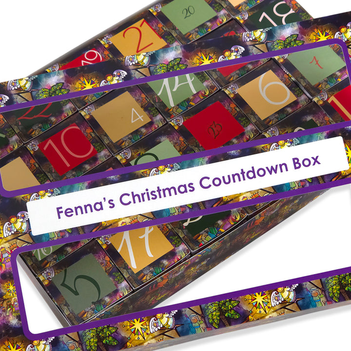 Personalised Advent Calendar Kit | 24 Cubes &amp; Outer Box | Kids Nativity