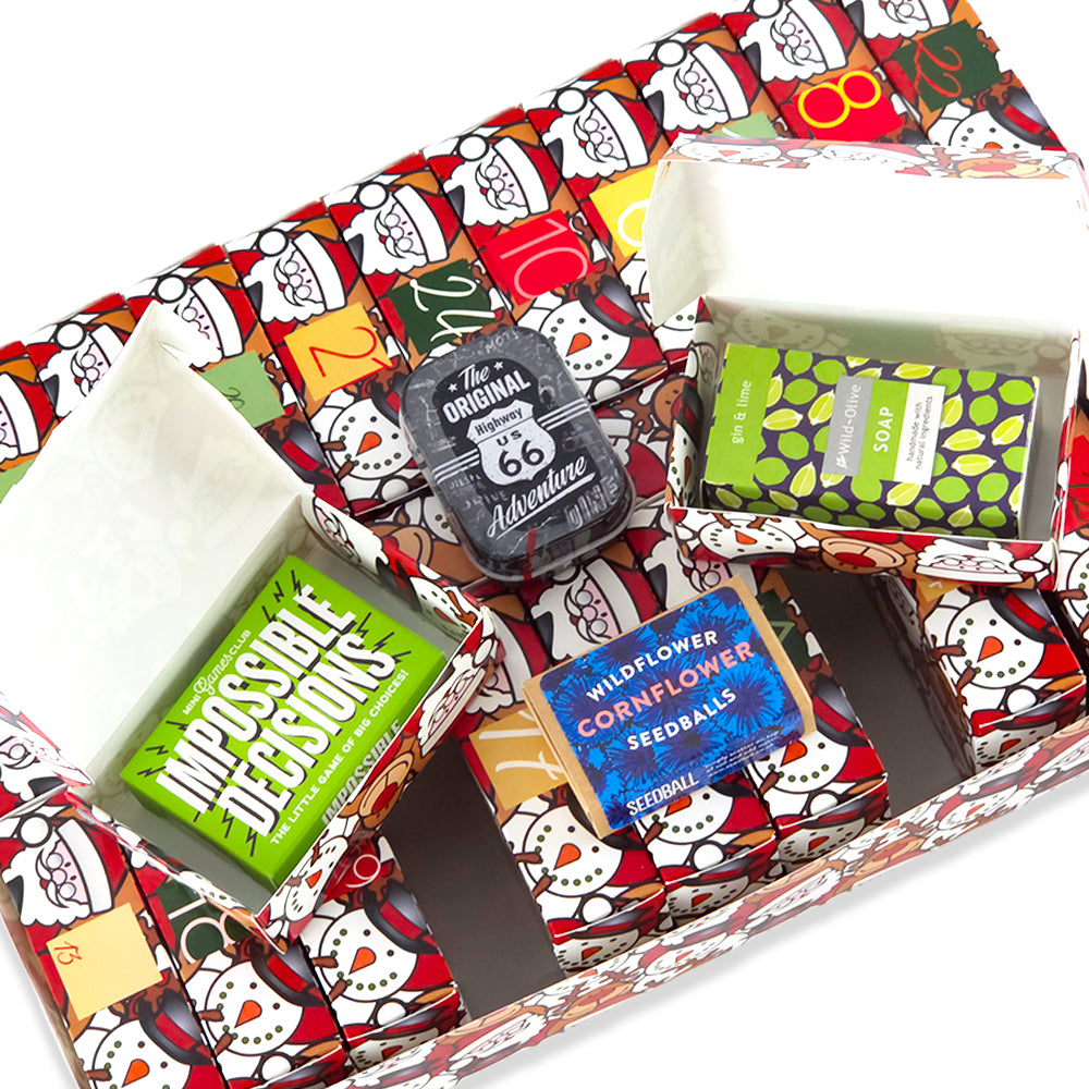Advent Calendar Making Kit | 25 Soap Boxes &amp; Outer Box | Christmas Character
