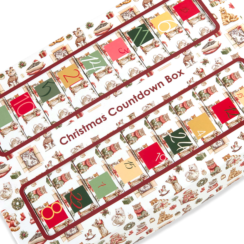 Advent Calendar Making Kit | 25 Soap Boxes &amp; Outer Box | Cute Christmas Cats
