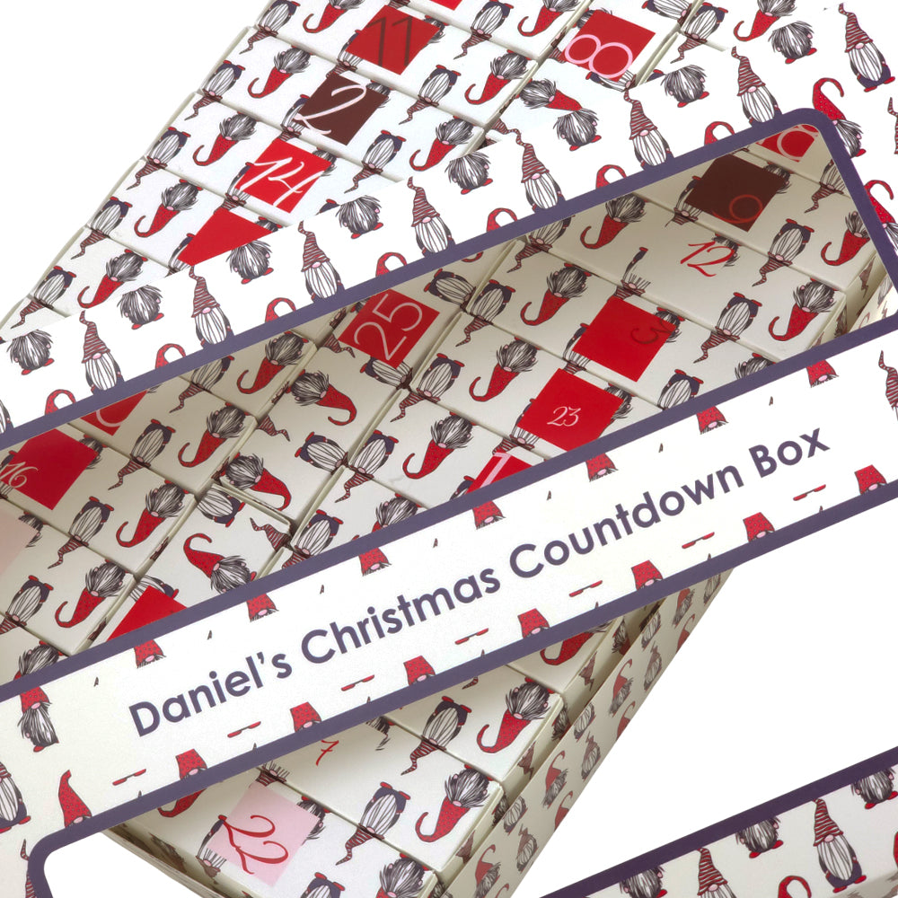Personalised Advent Calendar Making Kit | Cube or Soap Box Style | Nordic Gonk