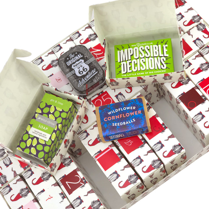 Personalised Advent Calendar Making Kit | Cube or Soap Box Style | Nordic Gonk