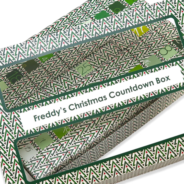 Personalised Advent Calendar Kit | 25 Soap Boxes &amp; Outer Box | Geometric Christmas