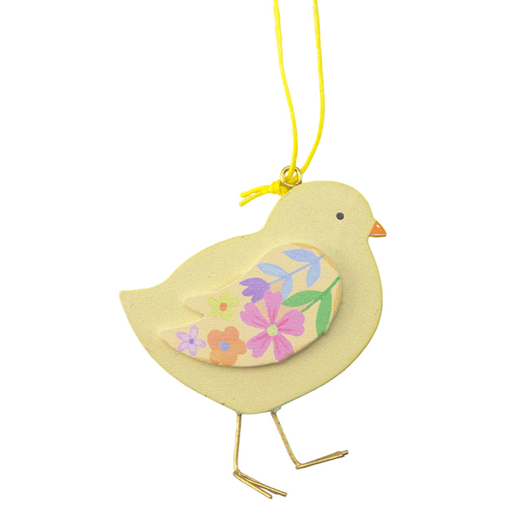 Chick with Pastel Floral Wings | Hanging Easter Tree Decoration