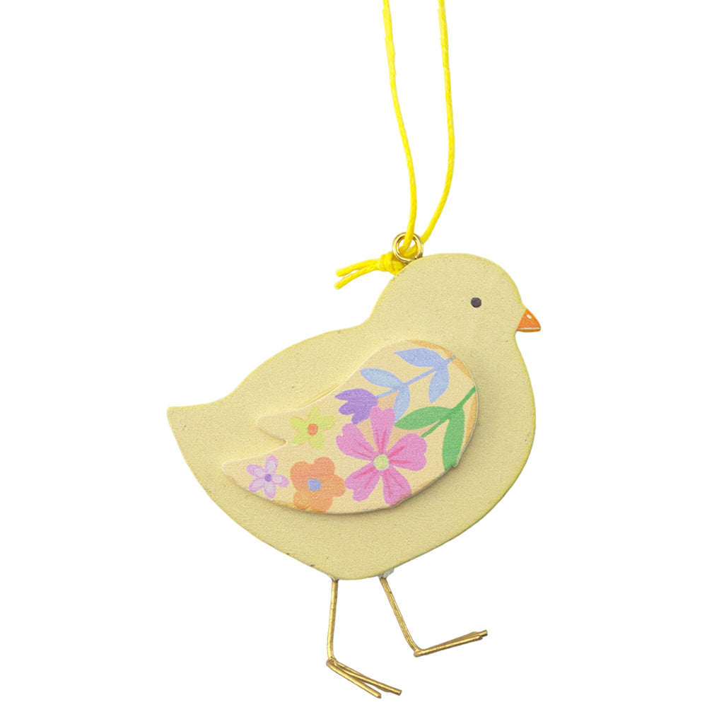 Chick with Pastel Floral Wings | Hanging Easter Tree Decoration | Gisela Graham