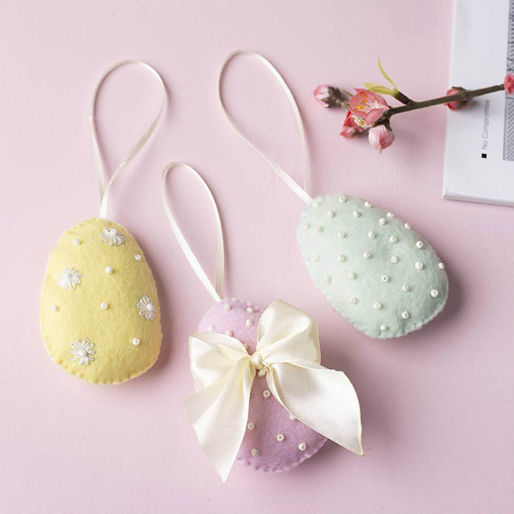 Mini Easter Sewing Kit | Makes 3 Felt Hanging Easter Eggs