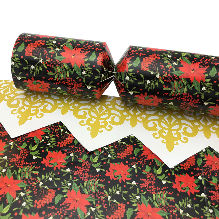 Red Christmas Poinsettia Cracker Making Kits - Make & Fill Your Own