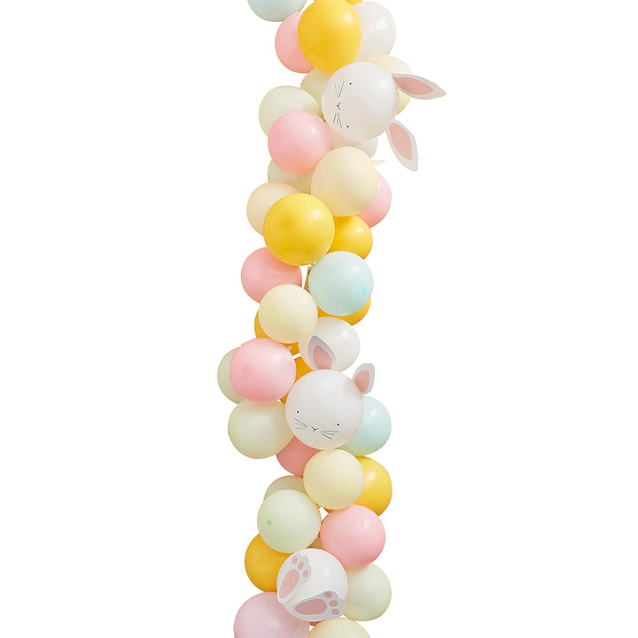 5m 100 5inch Pastel Balloon Easter Table Runner Decoration with Bunny Ears & Feet