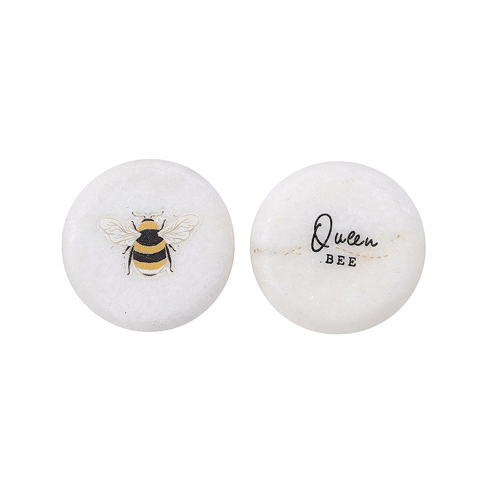 3cm Ceramic Pebble Keepsake Token Queen Bee |  Cracker Filler Gift