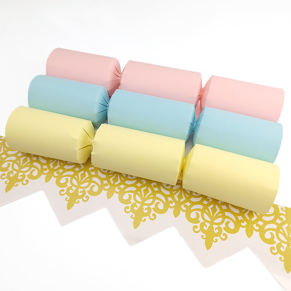 Pastel Tones | Craft Kit to Make 12 Crackers | Recyclable | Cracker Making
