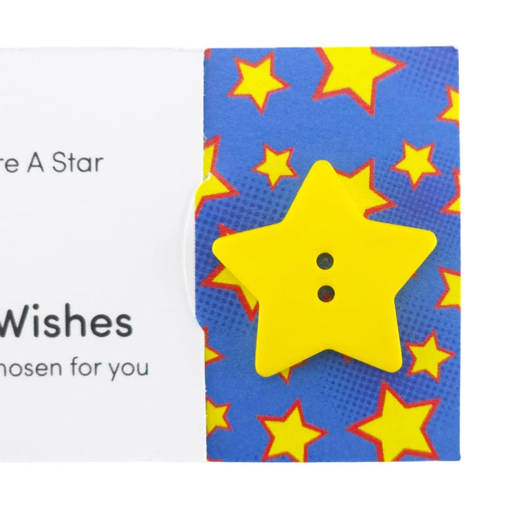 Dad, You’re a Star | Button Wishes Sew On Token | Little Gift | Cracker Filler