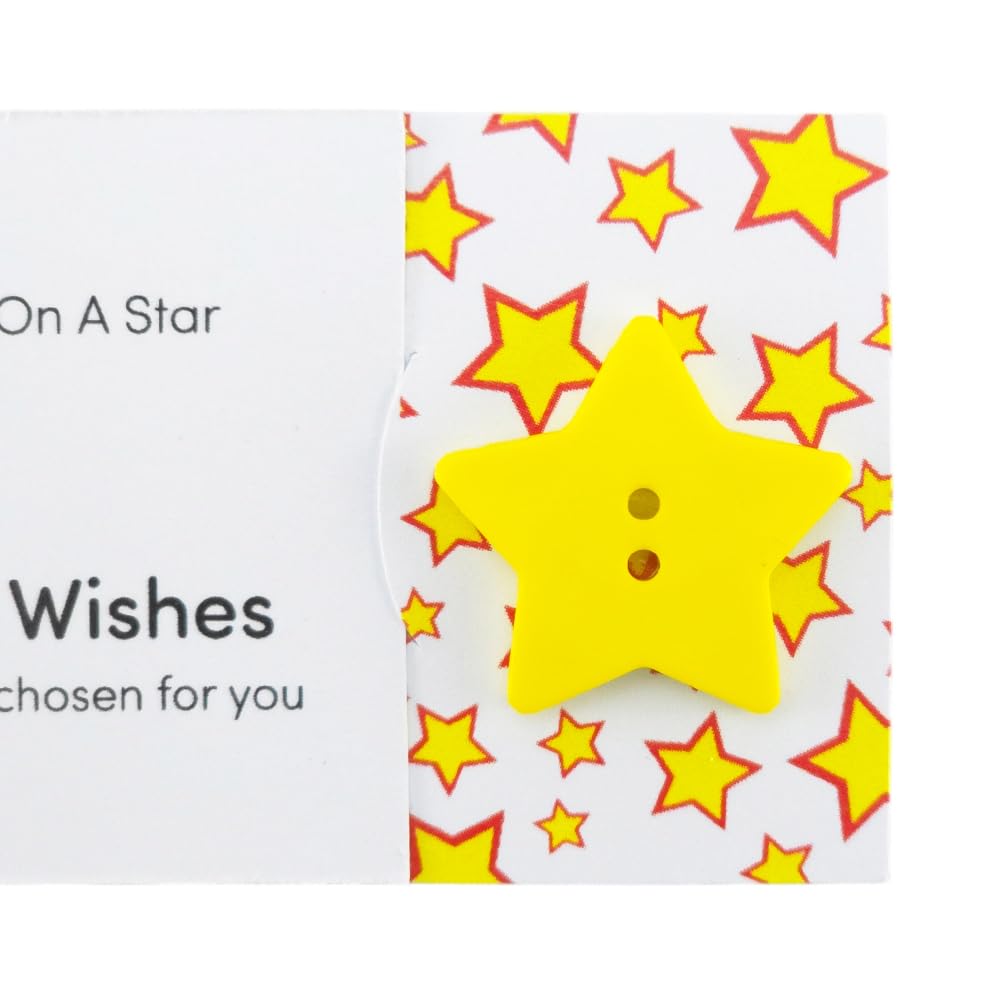 Wishing on a Star | Button Wishes Sew On Token | Little Gift | Cracker Filler