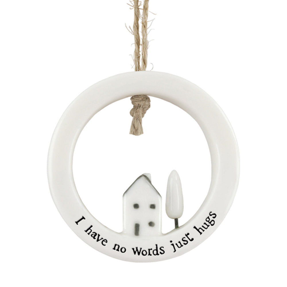 I Have No Words Just Hugs | Chunky Porcelain Ornament | Cracker Filler