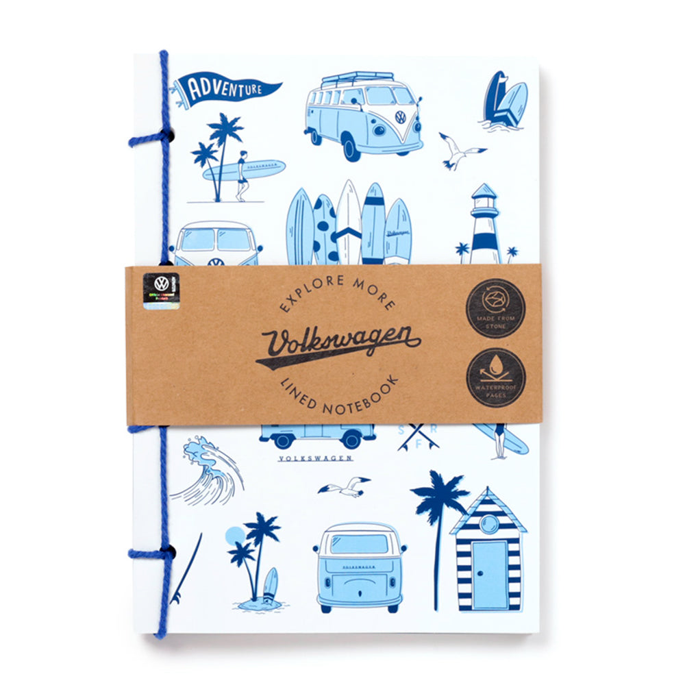 Volkswagen Camper | Surf Themed Notebook | String Bound A5 | Gift for Gents