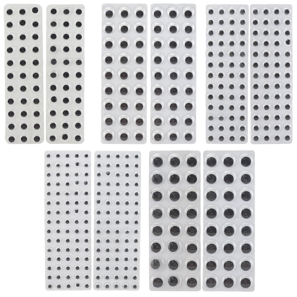 Googly Eyes | Self Adhesive for Crafts | Choose from Sizes 6mm to 15mm