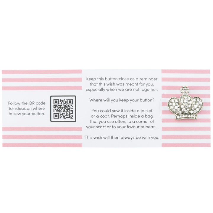 To The Best Mum | Diamante Crown | Button Wishes Sew On Token | Cracker Filler