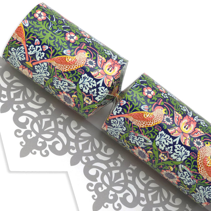 Green & Navy Strawberry Thief | William Morris | Cracker Making Craft Kit