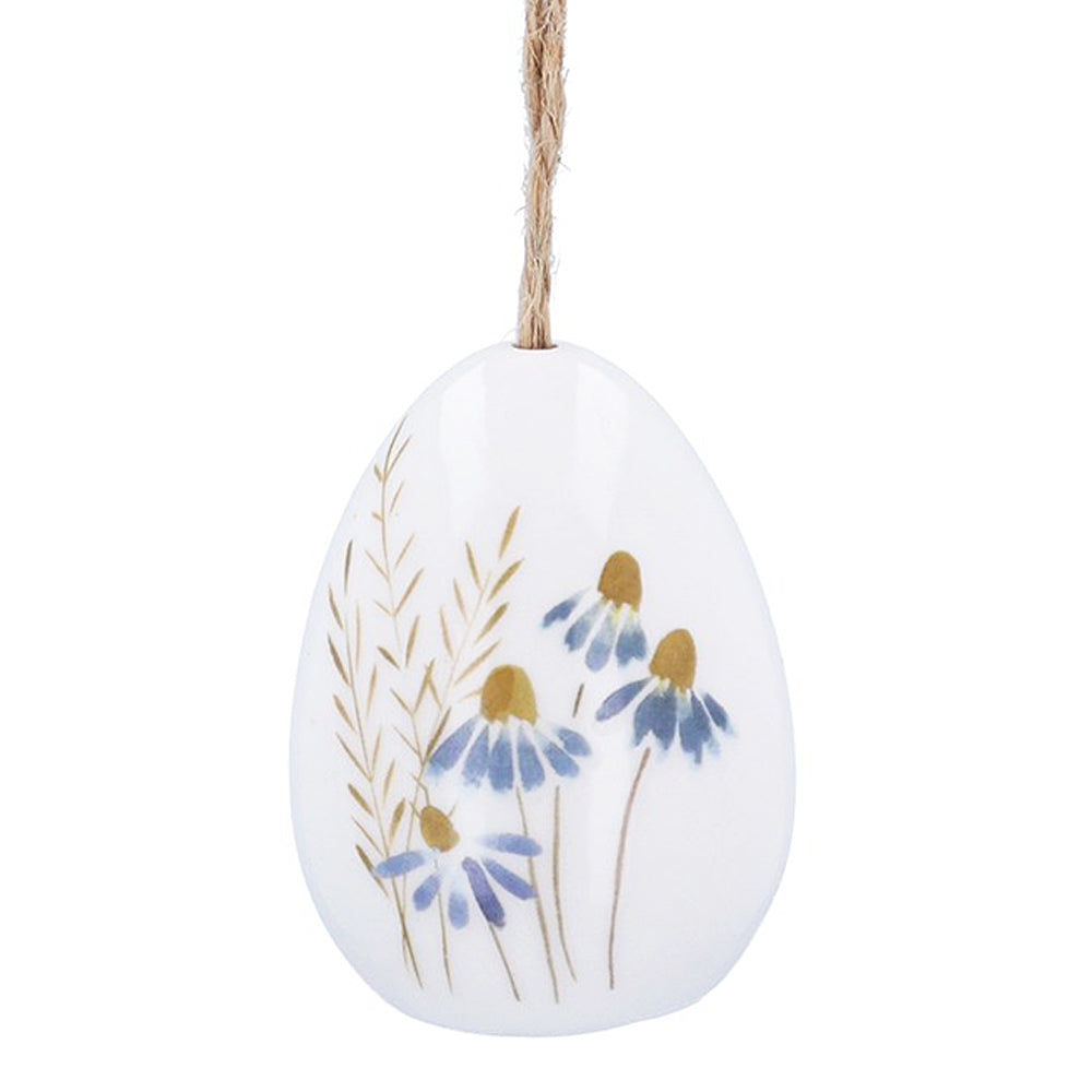 Wild Meadow | Ceramic Hanging Egg | Easter Tree Decoration