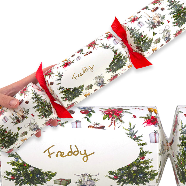 Personalise Your Own Crackers Craft Kit | Watercolour Traditional Christmas | Minimum 4