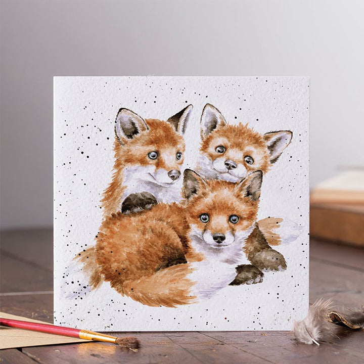 Snug as a Fox Cub | Blank Card | 15x15cm | Wrendale Designs