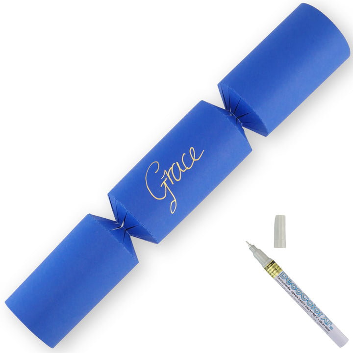 Royal Blue | Craft Kit to Personalise Your Own Crackers | Makes 12