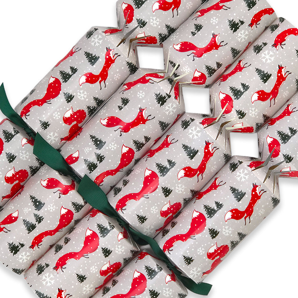 Christmas Fox | 4 or 6 Ready to Fill Christmas Crackers | Just Add Gifts