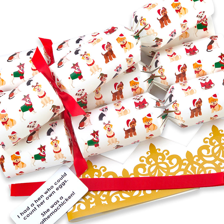 Christmas Dogs | 4 or 6 Ready to Fill Christmas Crackers | Just Add Gifts