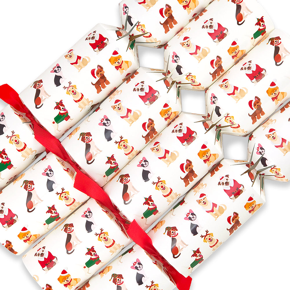 Christmas Dogs | 4 or 6 Ready to Fill Christmas Crackers | Just Add Gifts