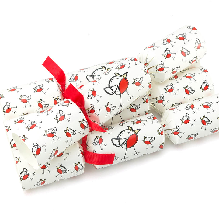 Chirpy Robin | 4 or 6 Ready to Fill Christmas Crackers | Just Add Gifts