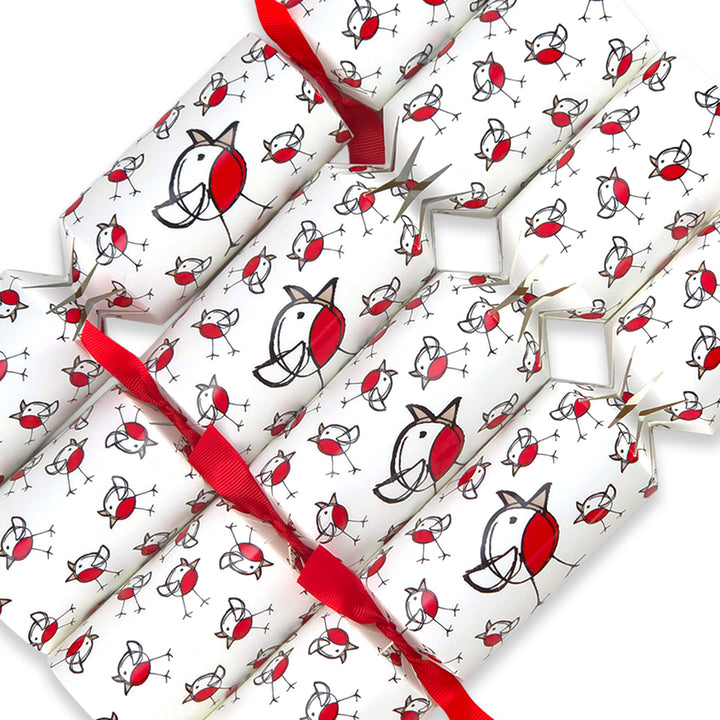 Chirpy Robin | 4 or 6 Ready to Fill Christmas Crackers | Just Add Gifts