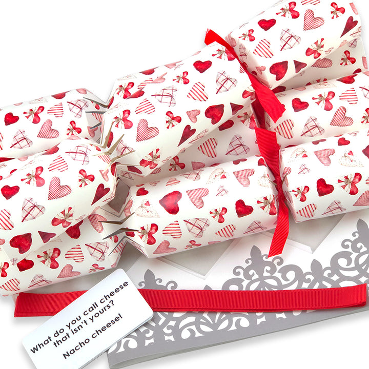 Scandi Hearts | 4 or 6 Ready to Fill Christmas Crackers | Just Add Gifts
