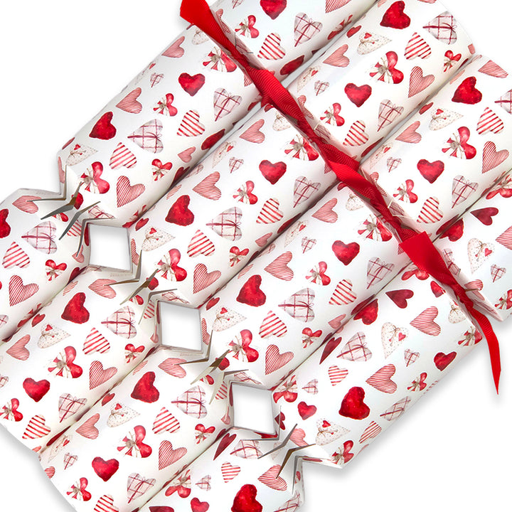 Scandi Hearts | 4 or 6 Ready to Fill Christmas Crackers | Just Add Gifts
