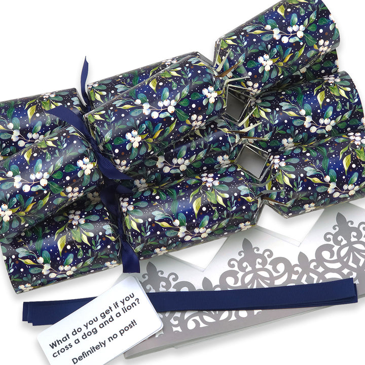 Midnight Mistletoe | 4 or 6 Ready to Fill Christmas Crackers | Just Add Gifts